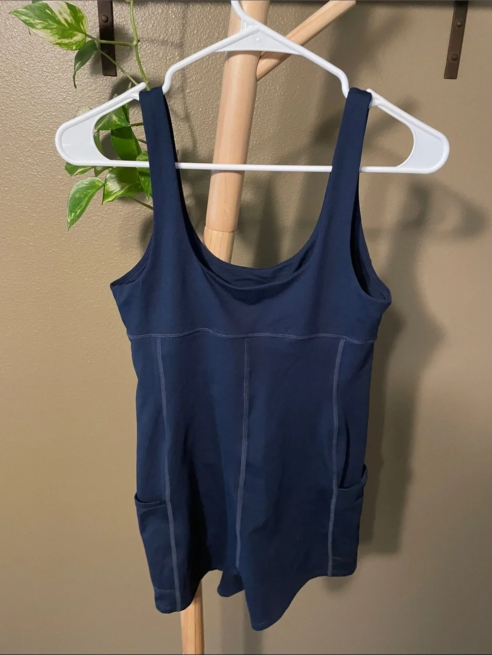 NWOT Free People Navy Never Better Biker Romper